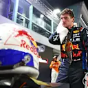 SINGAPORE, SINGAPORE - SEPTEMBER 21: Second placed qualifier Max Verstappen of the Netherlands and Oracle Red Bull Racing looks on in parc ferme during qualifying ahead of the F1 Grand Prix of Singapore at Marina Bay Street Circuit on September 21, 2024 in Singapore, Singapore. (Photo by Clive Rose - Formula 1/Formula 1 via Getty Images)