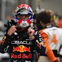 SINGAPORE, SINGAPORE - SEPTEMBER 21: Second placed qualifier Max Verstappen of the Netherlands and Oracle Red Bull Racing looks on in parc ferme during qualifying ahead of the F1 Grand Prix of Singapore at Marina Bay Street Circuit on September 21, 2024 in Singapore, Singapore. (Photo by Rudy Carezzevoli/Getty Images)