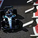 ABU DHABI, UNITED ARAB EMIRATES - DECEMBER 07: George Russell of Great Britain driving the (63) Mercedes AMG Petronas F1 Team W15 during final practice ahead of the F1 Grand Prix of Abu Dhabi at Yas Marina Circuit on December 07, 2024 in Abu Dhabi, United Arab Emirates. (Photo by Mark Thompson/Getty Images)