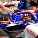 ABU DHABI, UNITED ARAB EMIRATES - DECEMBER 07: Yuki Tsunoda of Japan and Visa Cash App RB prepares to drive in the garage during qualifying ahead of the F1 Grand Prix of Abu Dhabi at Yas Marina Circuit on December 07, 2024 in Abu Dhabi, United Arab Emirates. (Photo by Rudy Carezzevoli/Getty Images)