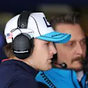 MELBOURNE, AUSTRALIA - MARCH 23: Logan Sargeant of United States and Williams looks on in the garage during final practice ahead of the F1 Grand Prix of Australia at Albert Park Circuit on March 23, 2024 in Melbourne, Australia. (Photo by Robert Cianflone/Getty Images)