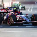 BAKU, AZERBAIJAN - SEPTEMBER 15: Yuki Tsunoda of Japan driving the (22) Visa Cash App RB VCARB 01 on track during the F1 Grand Prix of Azerbaijan at Baku City Circuit on September 15, 2024 in Baku, Azerbaijan. (Photo by Joe Portlock - Formula 1/Formula 1 via Getty Images)