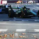 BAKU, AZERBAIJAN - SEPTEMBER 15: Fernando Alonso of Spain driving the (14) Aston Martin AMR24 Mercedes leads Franco Colapinto of Argentina driving the (43) Williams FW46 Mercedes during the F1 Grand Prix of Azerbaijan at Baku City Circuit on September 15, 2024 in Baku, Azerbaijan. (Photo by Joe Portlock - Formula 1/Formula 1 via Getty Images)