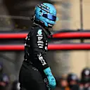 BAKU, AZERBAIJAN - SEPTEMBER 13: George Russell of Great Britain and Mercedes looks on in the Pitlane during practice ahead of the F1 Grand Prix of Azerbaijan at Baku City Circuit on September 13, 2024 in Baku, Azerbaijan. (Photo by Dan Mullan/Getty Images)