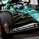 BAKU, AZERBAIJAN - SEPTEMBER 14: Fernando Alonso of Spain driving the (14) Aston Martin AMR24 Mercedes on track during final practice ahead of the F1 Grand Prix of Azerbaijan at Baku City Circuit on September 14, 2024 in Baku, Azerbaijan. (Photo by Clive Rose - Formula 1/Formula 1 via Getty Images)