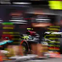 SPA, BELGIUM - JULY 26: Lewis Hamilton of Great Britain driving the (44) Mercedes AMG Petronas F1 Team W15 stops in the Pitlane during practice ahead of the F1 Grand Prix of Belgium at Circuit de Spa-Francorchamps on July 26, 2024 in Spa, Belgium. (Photo by Bryn Lennon - Formula 1/Formula 1 via Getty Images)