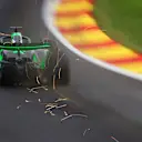 SPA, BELGIUM - JULY 26: Valtteri Bottas of Finland driving the (77) Kick Sauber C44 Ferrari on track during practice ahead of the F1 Grand Prix of Belgium at Circuit de Spa-Francorchamps on July 26, 2024 in Spa, Belgium. (Photo by Peter Fox - Formula 1/Formula 1 via Getty Images)