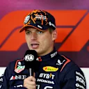 SPA, BELGIUM - JULY 27: Pole position qualifier Max Verstappen of the Netherlands and Oracle Red Bull Racing attends the press conference after qualifying ahead of the F1 Grand Prix of Belgium at Circuit de Spa-Francorchamps on July 27, 2024 in Spa, Belgium. (Photo by Bryn Lennon/Getty Images)