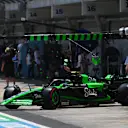 SAO PAULO, BRAZIL - NOVEMBER 01: Zhou Guanyu of China driving the (24) Kick Sauber C44 Ferrari in the Pitlane during practice ahead of the F1 Grand Prix of Brazil at Autodromo Jose Carlos Pace on November 01, 2024 in Sao Paulo, Brazil. (Photo by Rudy Carezzevoli/Getty Images)