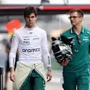 SAO PAULO, BRAZIL - NOVEMBER 01: 19th placed qualifier Lance Stroll of Canada and Aston Martin F1 Team walks in the Pitlane during Sprint Qualifying ahead of the F1 Grand Prix of Brazil at Autodromo Jose Carlos Pace on November 01, 2024 in Sao Paulo, Brazil. (Photo by Lars Baron - Formula 1/Formula 1 via Getty Images)