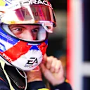 SAO PAULO, BRAZIL - NOVEMBER 01: Max Verstappen of the Netherlands and Oracle Red Bull Racing prepares to drive in the garage prior to Sprint Qualifying ahead of the F1 Grand Prix of Brazil at Autodromo Jose Carlos Pace on November 01, 2024 in Sao Paulo, Brazil. (Photo by Mark Thompson/Getty Images)