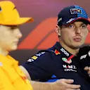 SAO PAULO, BRAZIL - OCTOBER 31: Max Verstappen of the Netherlands and Oracle Red Bull Racing attends the Drivers Press Conference during previews ahead of the F1 Grand Prix of Brazil at Autodromo Jose Carlos Pace on October 31, 2024 in Sao Paulo, Brazil. (Photo by Lars Baron/Getty Images)