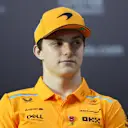 SAO PAULO, BRAZIL - OCTOBER 31: Oscar Piastri of Australia and McLaren attends the Drivers Press Conference during previews ahead of the F1 Grand Prix of Brazil at Autodromo Jose Carlos Pace on October 31, 2024 in Sao Paulo, Brazil. (Photo by Lars Baron/Getty Images)