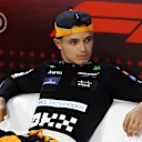 SAO PAULO, BRAZIL - NOVEMBER 03: Pole position qualifier Lando Norris of Great Britain and McLaren attends the press conference after qualifying ahead of the F1 Grand Prix of Brazil at Autodromo Jose Carlos Pace on November 03, 2024 in Sao Paulo, Brazil. (Photo by Lars Baron/Getty Images)