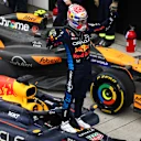 MONTREAL, QUEBEC - JUNE 09: Race winner Max Verstappen of the Netherlands and Oracle Red Bull Racing celebrates in parc ferme during the F1 Grand Prix of Canada at Circuit Gilles Villeneuve on June 09, 2024 in Montreal, Quebec. (Photo by Clive Rose/Getty Images)