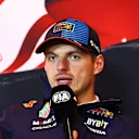 MONTREAL, QUEBEC - JUNE 09: Race winner Max Verstappen of the Netherlands and Oracle Red Bull Racing attends the press conference after the F1 Grand Prix of Canada at Circuit Gilles Villeneuve on June 09, 2024 in Montreal, Quebec. (Photo by Clive Rose/Getty Images)