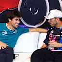 MONTREAL, QUEBEC - JUNE 06: Lance Stroll of Canada and Aston Martin F1 Team and Pierre Gasly of France and Alpine F1 attends the press conference during previews ahead of the F1 Grand Prix of Canada at Circuit Gilles Villeneuve on June 06, 2024 in Montreal, Quebec. (Photo by Clive Rose/Getty Images)