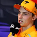 MONTREAL, QUEBEC - JUNE 06: Oscar Piastri of Australia and McLaren attends the press conference during previews ahead of the F1 Grand Prix of Canada at Circuit Gilles Villeneuve on June 06, 2024 in Montreal, Quebec. (Photo by Clive Rose/Getty Images)