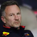 SHANGHAI, CHINA - APRIL 19: Oracle Red Bull Racing Team Principal Christian Horner attends the Team Principals Press Conference ahead of the F1 Grand Prix of China at Shanghai International Circuit on April 19, 2024 in Shanghai, China. (Photo by Lintao Zhang/Getty Images )
