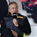SHANGHAI, CHINA - APRIL 19: Director of Pirelli F1 Mario Isola attends the Team Principals Press Conference ahead of the F1 Grand Prix of China at Shanghai International Circuit on April 19, 2024 in Shanghai, China. (Photo by Lintao Zhang/Getty Images )