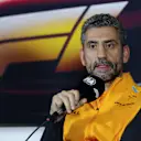 SHANGHAI, CHINA - APRIL 19: McLaren Team Principal Andrea attends the Team Principals Press Conference speaks to the media during the team principle conference ahead of the F1 Grand Prix of China at Shanghai International Circuit on April 19, 2024 in Shanghai, China. (Photo by Lintao Zhang/Getty Images )