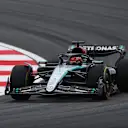SHANGHAI, CHINA - APRIL 19: George Russell of Great Britain driving the (63) Mercedes AMG Petronas F1 Team W15 on track during Sprint Qualifying ahead of the F1 Grand Prix of China at Shanghai International Circuit on April 19, 2024 in Shanghai, China. (Photo by Lintao Zhang/Getty Images )