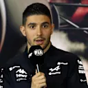 SHANGHAI, CHINA - APRIL 18: Esteban Ocon of France and Alpine F1 attends the Drivers Press Conference during previews ahead of the F1 Grand Prix of China at Shanghai International Circuit on April 18, 2024 in Shanghai, China. (Photo by Lintao Zhang/Getty Images )