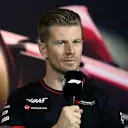 SHANGHAI, CHINA - APRIL 18: Nico Hulkenberg of Germany and Haas F1 attends the Drivers Press Conference during previews ahead of the F1 Grand Prix of China at Shanghai International Circuit on April 18, 2024 in Shanghai, China. (Photo by Lintao Zhang/Getty Images )
