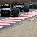 SHANGHAI, CHINA - APRIL 20: Pierre Gasly of France driving the (10) Alpine F1 A524 Renault follows Esteban Ocon of France driving the (31) Alpine F1 A524 Renault on track during the Sprint ahead of the F1 Grand Prix of China at Shanghai International Circuit on April 20, 2024 in Shanghai, China. (Photo by Lintao Zhang/Getty Images )