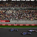 SHANGHAI, CHINA - APRIL 20: Yuki Tsunoda of Japan driving the (22) Visa Cash App RB VCARB 01 leads Alexander Albon of Thailand driving the (23) Williams FW46 Mercedes and Logan Sargeant of United States driving the (2) Williams FW46 Mercedes on track during the Sprint ahead of the F1 Grand Prix of China at Shanghai International Circuit on April 20, 2024 in Shanghai, China. (Photo by Bryn Lennon - Formula 1/Formula 1 via Getty Images)