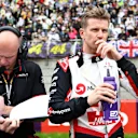 SHANGHAI, CHINA - APRIL 20: Nico Hulkenberg of Germany and Haas F1 looks on, on the grid prior to the Sprint ahead of the F1 Grand Prix of China at Shanghai International Circuit on April 20, 2024 in Shanghai, China. (Photo by Bryn Lennon - Formula 1/Formula 1 via Getty Images)