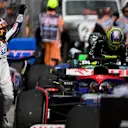 IMOLA, ITALY - MAY 19: 10th placed Yuki Tsunoda of Japan and Visa Cash App RB waves to the crowd in parc ferme during the F1 Grand Prix of Emilia-Romagna at Autodromo Enzo e Dino Ferrari Circuit on May 19, 2024 in Imola, Italy. (Photo by Rudy Carezzevoli/Getty Images)