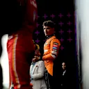 IMOLA, ITALY - MAY 19: Second placed Lando Norris of Great Britain and McLaren celebrates on the podium during the F1 Grand Prix of Emilia-Romagna at Autodromo Enzo e Dino Ferrari Circuit on May 19, 2024 in Imola, Italy. (Photo by Mario Renzi - Formula 1/Formula 1 via Getty Images)