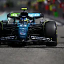 IMOLA, ITALY - MAY 17: Fernando Alonso of Spain driving the (14) Aston Martin AMR24 Mercedes in the Pitlane during practice ahead of the F1 Grand Prix of Emilia-Romagna at Autodromo Enzo e Dino Ferrari Circuit on May 17, 2024 in Imola, Italy. (Photo by Rudy Carezzevoli/Getty Images)