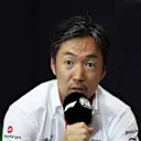 IMOLA, ITALY - MAY 17: Haas F1 Team Principal Ayao Komatsu attends the Team Principals Press Conference during practice ahead of the F1 Grand Prix of Emilia-Romagna at Autodromo Enzo e Dino Ferrari Circuit on May 17, 2024 in Imola, Italy. (Photo by Bryn Lennon/Getty Images)