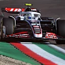IMOLA, ITALY - MAY 17: Nico Hulkenberg of Germany driving the (27) Haas F1 VF-24 Ferrari on track during practice ahead of the F1 Grand Prix of Emilia-Romagna at Autodromo Enzo e Dino Ferrari Circuit on May 17, 2024 in Imola, Italy. (Photo by James Sutton - Formula 1/Formula 1 via Getty Images)
