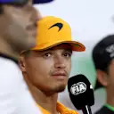 IMOLA, ITALY - MAY 16: Lando Norris of Great Britain and McLaren attends the Drivers Press Conference during previews ahead of the F1 Grand Prix of Emilia-Romagna at Autodromo Enzo e Dino Ferrari Circuit on May 16, 2024 in Imola, Italy. (Photo by Lars Baron/Getty Images)