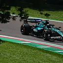 IMOLA, ITALY - MAY 18: Lance Stroll of Canada driving the (18) Aston Martin AMR24 Mercedes on track during final practice ahead of the F1 Grand Prix of Emilia-Romagna at Autodromo Enzo e Dino Ferrari Circuit on May 18, 2024 in Imola, Italy. (Photo by Clive Rose/Getty Images)