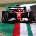 IMOLA, ITALY - MAY 18: Charles Leclerc of Monaco driving the (16) Ferrari SF-24 on track during qualifying ahead of the F1 Grand Prix of Emilia-Romagna at Autodromo Enzo e Dino Ferrari Circuit on May 18, 2024 in Imola, Italy. (Photo by Lars Baron/Getty Images)