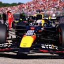 IMOLA, ITALY - MAY 18: Pole position qualifier Max Verstappen of the Netherlands and Oracle Red Bull Racing stops in parc ferme during qualifying ahead of the F1 Grand Prix of Emilia-Romagna at Autodromo Enzo e Dino Ferrari Circuit on May 18, 2024 in Imola, Italy. (Photo by Bryn Lennon - Formula 1/Formula 1 via Getty Images)