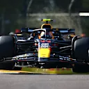 IMOLA, ITALY - MAY 18: Sergio Perez of Mexico driving the (11) Oracle Red Bull Racing RB20 on track during qualifying ahead of the F1 Grand Prix of Emilia-Romagna at Autodromo Enzo e Dino Ferrari Circuit on May 18, 2024 in Imola, Italy. (Photo by Clive Rose/Getty Images)