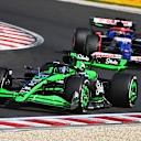 BUDAPEST, HUNGARY - JULY 21: Valtteri Bottas of Finland driving the (77) Kick Sauber C44 Ferrari leads Daniel Ricciardo of Australia driving the (3) Visa Cash App RB VCARB 01 on track during the F1 Grand Prix of Hungary at Hungaroring on July 21, 2024 in Budapest, Hungary. (Photo by James Sutton - Formula 1/Formula 1 via Getty Images)