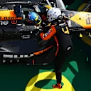 BUDAPEST, HUNGARY - JULY 21: Race winner Oscar Piastri of Australia and McLaren and Second placed Lando Norris of Great Britain and McLaren celebrate in parc ferme during the F1 Grand Prix of Hungary at Hungaroring on July 21, 2024 in Budapest, Hungary. (Photo by Mark Thompson/Getty Images)