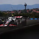 BUDAPEST, HUNGARY - JULY 19: Oliver Bearman of Great Britain driving the (50) Haas F1 VF-24 Ferrari on track during practice ahead of the F1 Grand Prix of Hungary at Hungaroring on July 19, 2024 in Budapest, Hungary. (Photo by Dean Mouhtaropoulos/Getty Images)