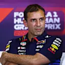 BUDAPEST, HUNGARY - JULY 19: Pierre Wache, Chief Engineer of Performance Engineering at Oracle Red Bull Racing attends the Team Principals Press Conference during practice ahead of the F1 Grand Prix of Hungary at Hungaroring on July 19, 2024 in Budapest, Hungary. (Photo by Bryn Lennon/Getty Images)