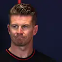 BUDAPEST, HUNGARY - JULY 18: Nico Hulkenberg of Germany and Haas F1 attends the Drivers Press Conference during previews ahead of the F1 Grand Prix of Hungary at Hungaroring on July 18, 2024 in Budapest, Hungary. (Photo by Bryn Lennon/Getty Images)