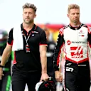 BUDAPEST, HUNGARY - JULY 20: 11th placed qualifier Nico Hulkenberg of Germany and Haas F1 walks in the Pitlane during qualifying ahead of the F1 Grand Prix of Hungary at Hungaroring on July 20, 2024 in Budapest, Hungary. (Photo by Bryn Lennon - Formula 1/Formula 1 via Getty Images)