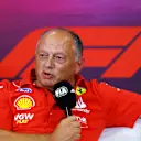 MONZA, ITALY - AUGUST 30: Ferrari Team Principal Frederic Vasseur attends the Team Principals Press Conference during practice ahead of the F1 Grand Prix of Italy at Autodromo Nazionale Monza on August 30, 2024 in Monza, Italy. (Photo by Bryn Lennon/Getty Images)