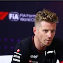MONZA, ITALY - AUGUST 29: Nico Hulkenberg of Germany and Haas F1 attends the Drivers Press Conference during previews ahead of the F1 Grand Prix of Italy at Autodromo Nazionale Monza on August 29, 2024 in Monza, Italy. (Photo by Clive Rose/Getty Images)