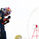SUZUKA, JAPAN - APRIL 07: Race winner Max Verstappen of the Netherlands and Oracle Red Bull Racing celebrates in parc ferme during the F1 Grand Prix of Japan at Suzuka International Racing Course on April 07, 2024 in Suzuka, Japan. (Photo by Bryn Lennon - Formula 1/Formula 1 via Getty Images)